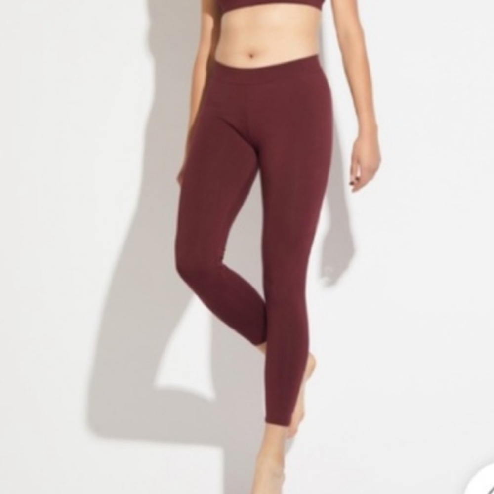 Pact Organic Maroon Cotton Leggings